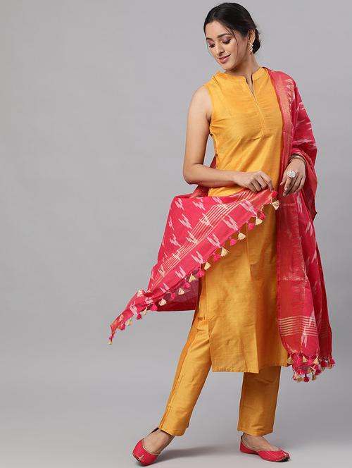 solid kurta pant set - 17435649 - Very Small Image - 1