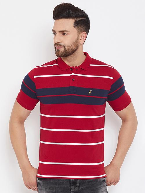 red striped polo t-shirt - 17435823 - Very Small Image - 1