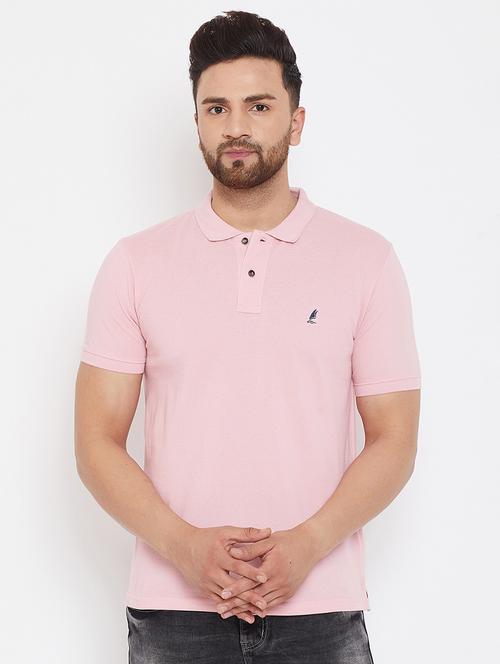 pink solid polo t-shirt - 17435832 - Very Small Image - 1