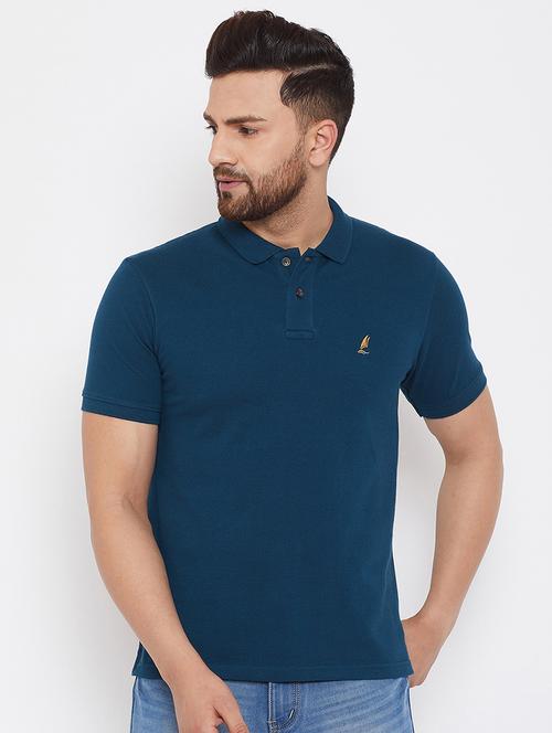 teal solid polo t-shirt - 17435837 - Very Small Image - 1