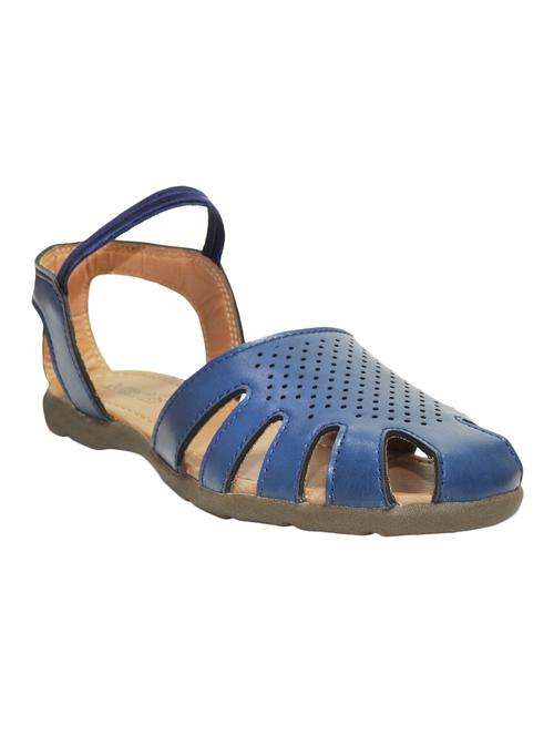 blue pu slip on sandals - 17436127 - Very Small Image - 1