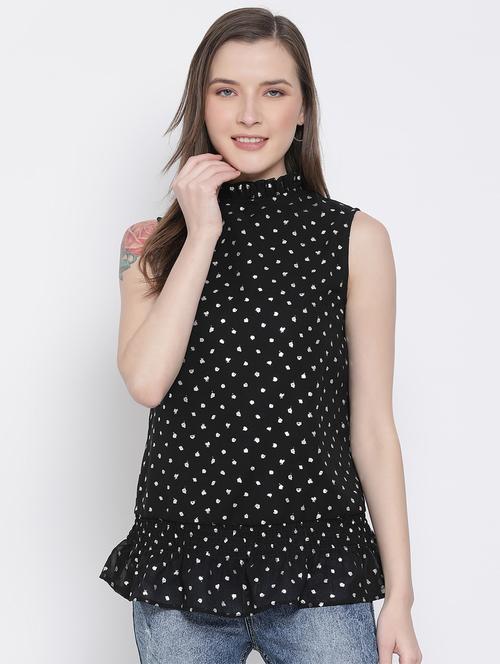 smocked waist frill detail top - 17436272 - Very Small Image - 1
