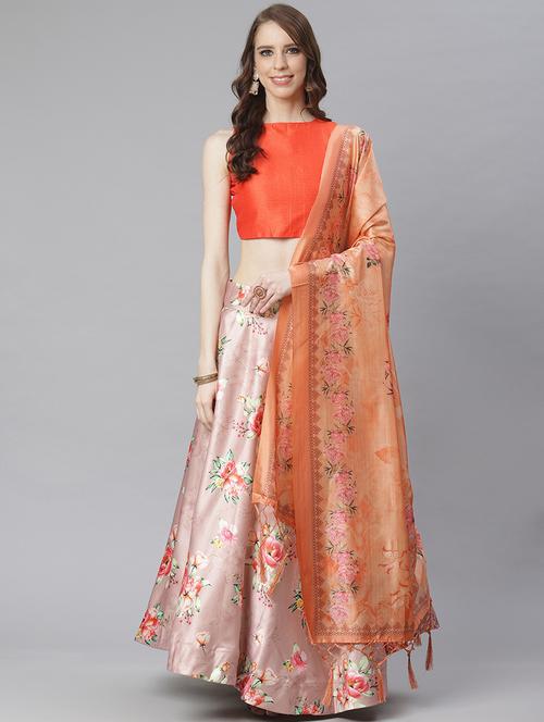 floral print flared lehenga - 17436443 - Very Small Image - 1