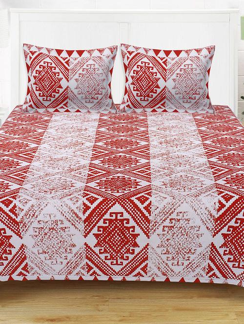 cotton double bedsheet with 2 pillow covers - 17436751 - Very Small Image - 1