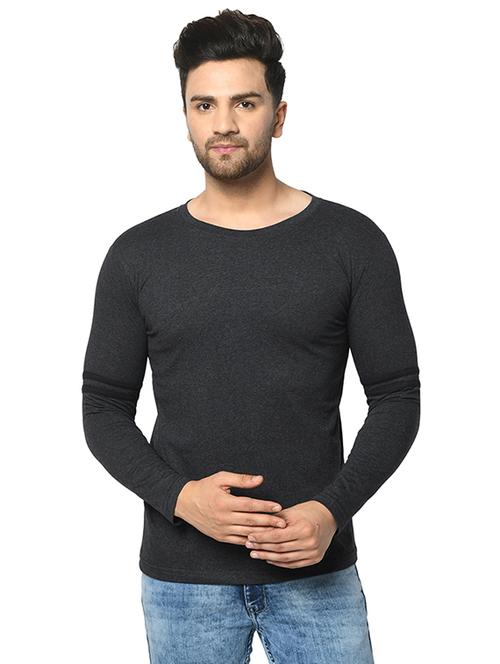 grey solid t-shirt - 17436904 - Very Small Image - 1