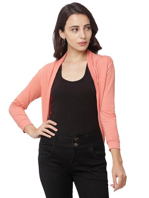 pink cotton shrug - 17437270 - Very Small Image - 1