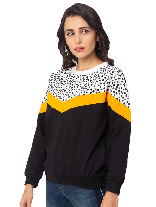 women's color block sweatshirt - 17437294 - Very Small Image - 1