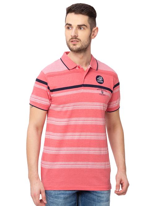 pink striped polo t-shirt - 17437414 - Very Small Image - 1