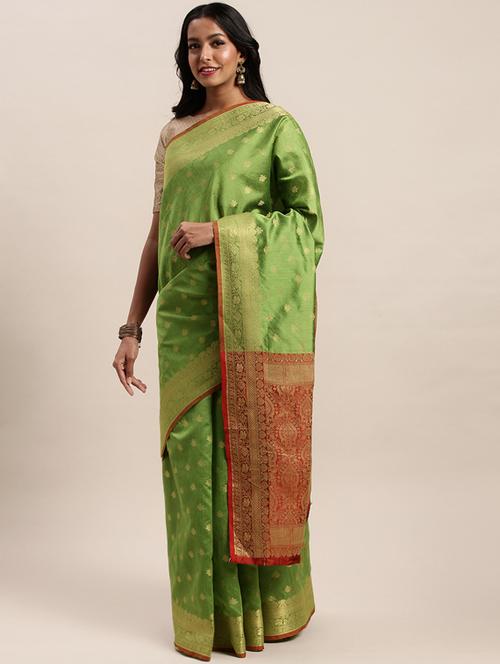 ethnic motifs handloom saree - 17437722 - Very Small Image - 1