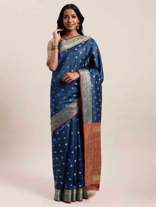 ethnic motifs handloom saree - 17437723 - Very Small Image - 1