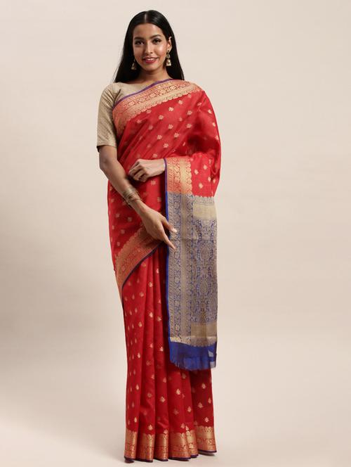 ethnic motifs handloom saree - 17437724 - Very Small Image - 1