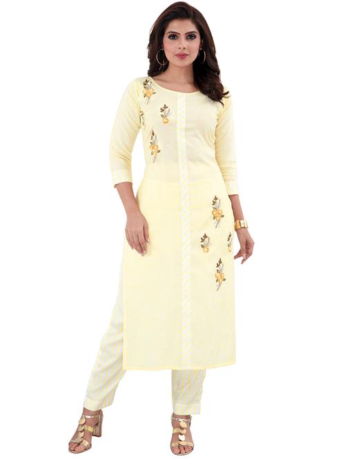 embroidered kurta pant set - 17437828 - Very Small Image - 1
