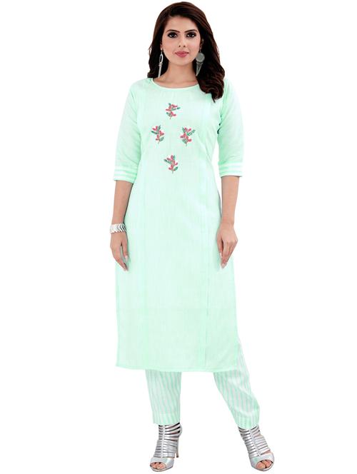 embroidered kurta pant set - 17437829 - Very Small Image - 1