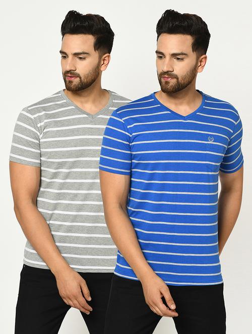 set of 2 multi colored striped t-shirts - 17437891 - Very Small Image - 1