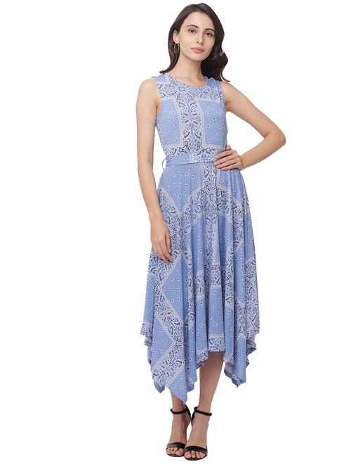 tie back asymmetric dress - 17438782 - Very Small Image - 1