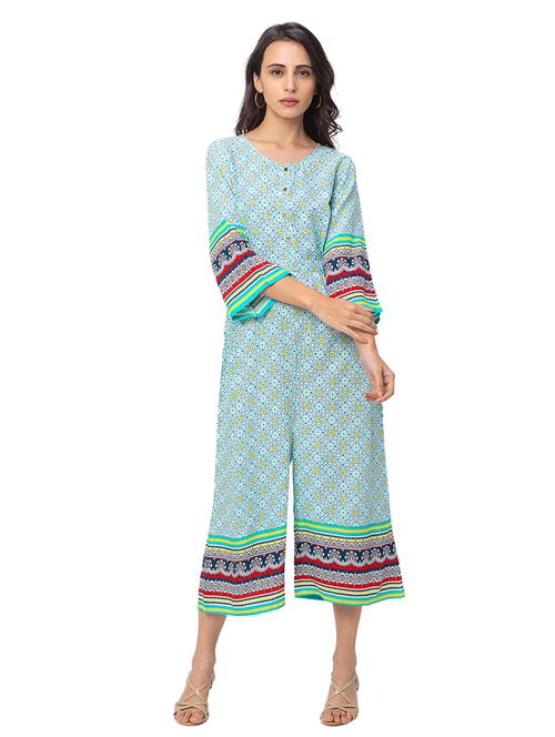 printed flared jumpsuit - 17438793 - Very Small Image - 1