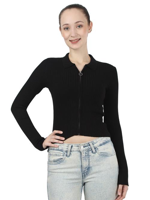 zip up solid top - 17439992 - Very Small Image - 1