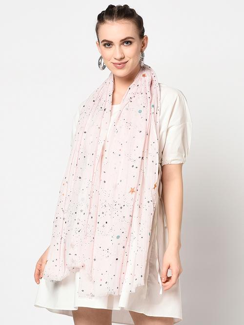 pink cotton stole - 17440173 - Very Small Image - 1