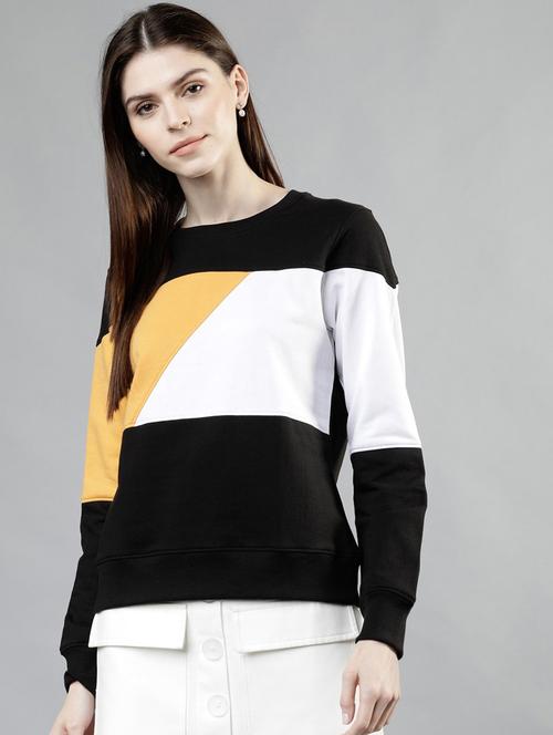 crew neck color block sweatshirt - 17440418 - Very Small Image - 1