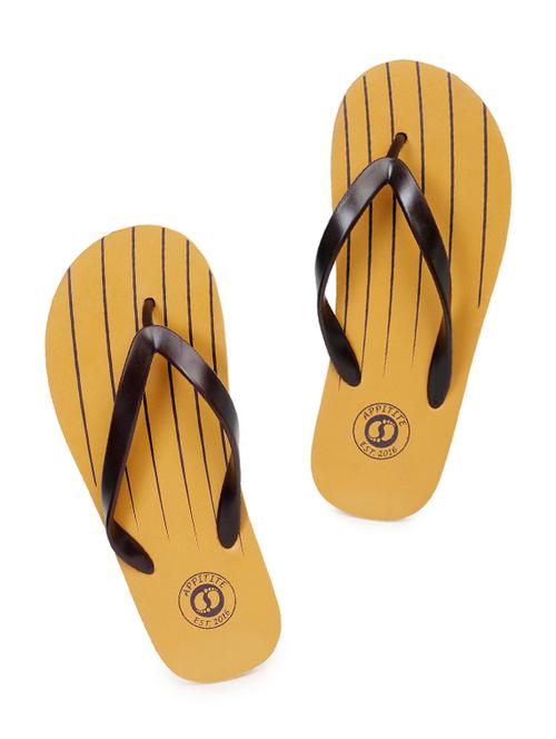 tan rubber slip on flip flops - 17440599 - Very Small Image - 1