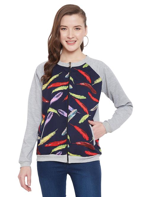 raglan sleeved printed jacket - 17440636 - Very Small Image - 1