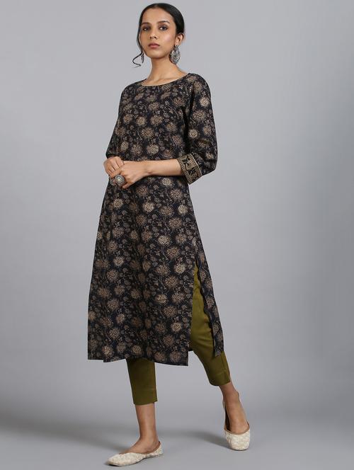 floral straight kurta - 17440663 - Very Small Image - 1