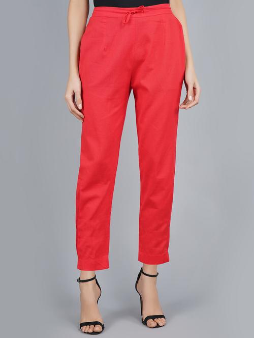 drawstring waist flat front trouser - 17440984 - Very Small Image - 1