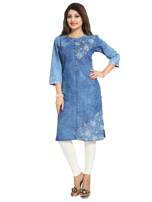 floral straight kurta - 17441340 - Very Small Image - 1