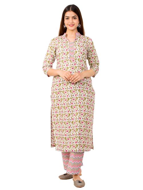 floral kurta palazzo set - 17441506 - Very Small Image - 1
