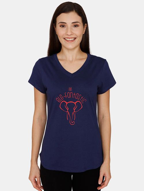 v neck sleepwear tee - 17441522 - Very Small Image - 1
