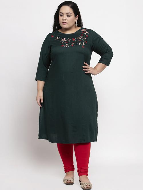 women's straight kurta - 17441735 - Very Small Image - 1