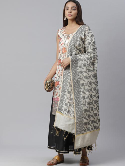 floral unstitched suit - 17441826 - Very Small Image - 1