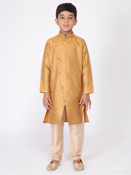 yellow silk kurta set - 17442041 - Very Small Image - 1