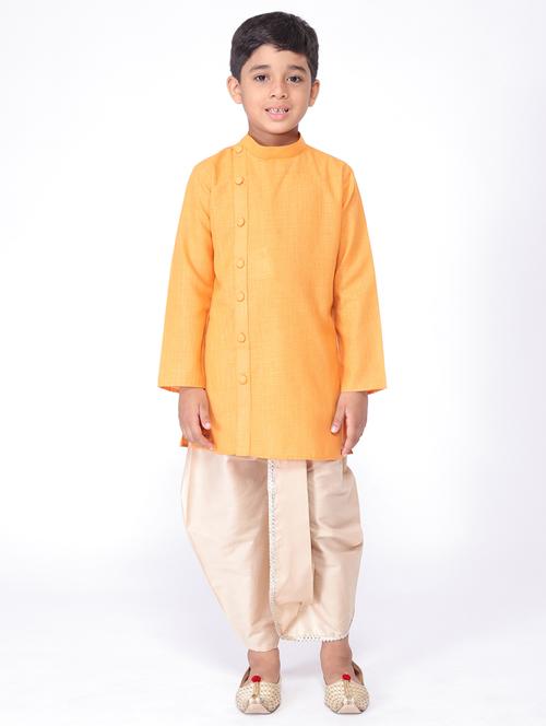 orange cotton kurta set - 17442081 - Very Small Image - 1