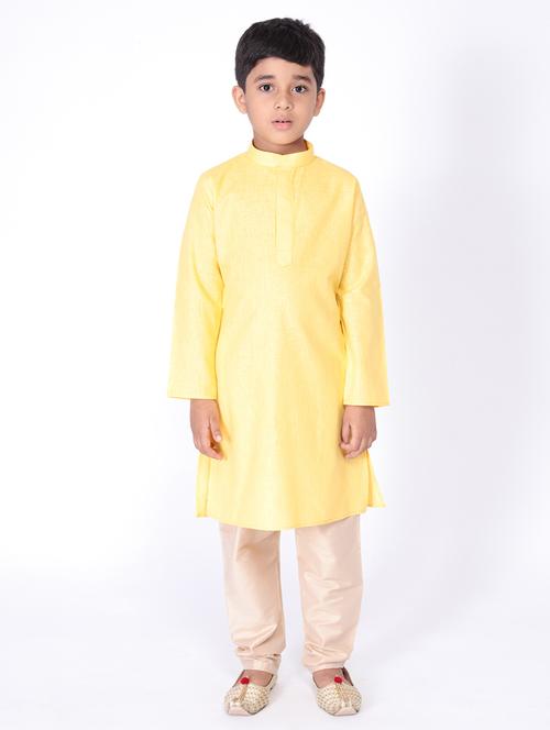 yellow cotton kurta set - 17442087 - Very Small Image - 1