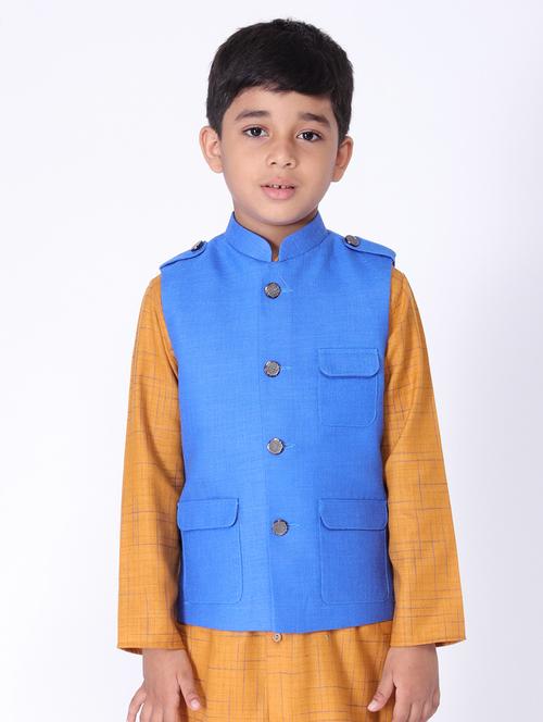 stand collar nehru jacket - 17442971 - Very Small Image - 1