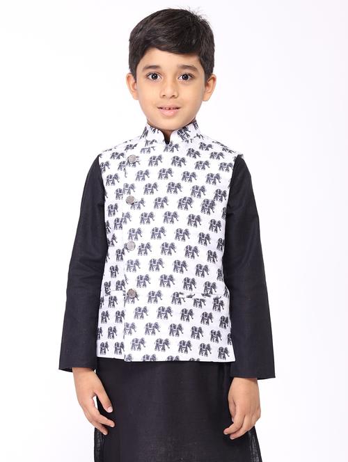 stand collar nehru jacket - 17442978 - Very Small Image - 1