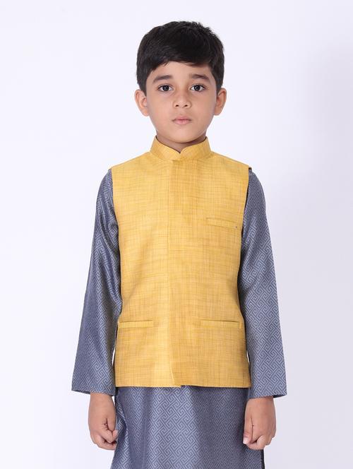 stand collar nehru jacket - 17442996 - Very Small Image - 1