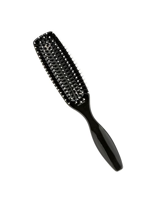 trisa from switzerland hair brush for anytime comfortable styling, with protected bristles, blowdry (color-black) - 17444340 - Very Small Image - 1