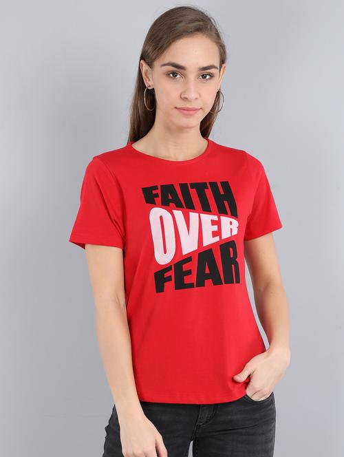 round neck typographic tee - 17444638 - Very Small Image - 1