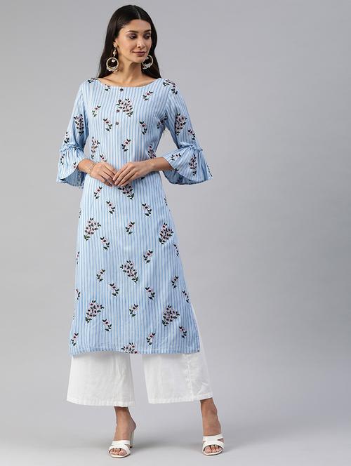 floral straight kurta - 17445061 - Very Small Image - 1
