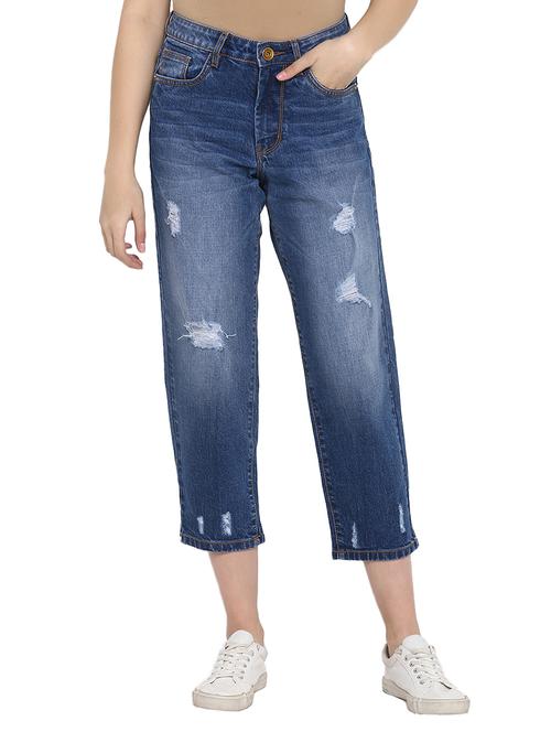 high rise distressed jean - 17445304 - Very Small Image - 1