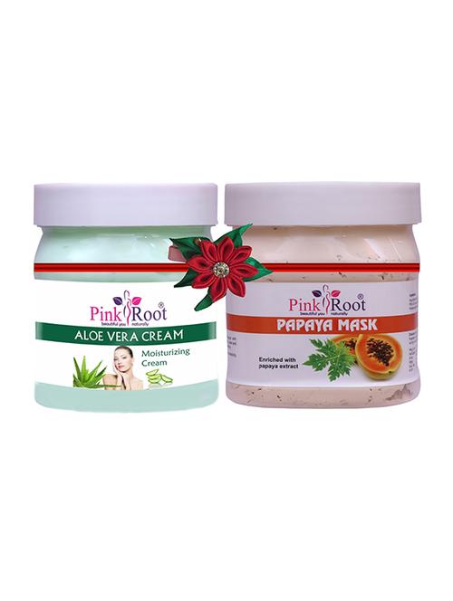 pink root aloe vera cream 500gm with papaya gel 500gm - 17445465 - Very Small Image - 1