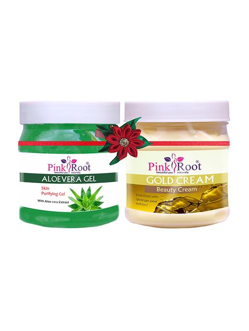 pink root aloe vera gel 500gm with cucumber mask 500gm - 17445479 - Very Small Image - 1