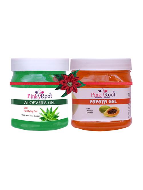 pink root aloe vera gel 500gm with papaya cream 500gm - 17445506 - Very Small Image - 1