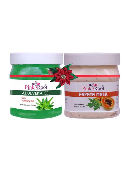 pink root aloe vera gel 500gm with papaya gel 500gm - 17445507 - Very Small Image - 1