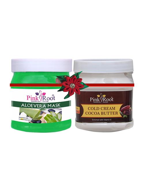 pink root aloe vera mask 500gm with charcoal mask 500gm - 17445529 - Very Small Image - 1