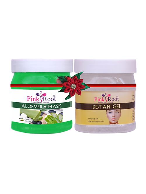 pink root aloe vera mask 500gm with d olive cream 500gm - 17445532 - Very Small Image - 1