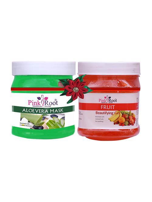 pink root aloe vera mask 500gm with fruit cream 500gm - 17445539 - Very Small Image - 1