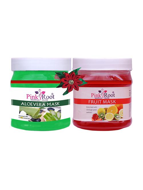 pink root aloe vera mask 500gm with fruit gel 500gm - 17445540 - Very Small Image - 1